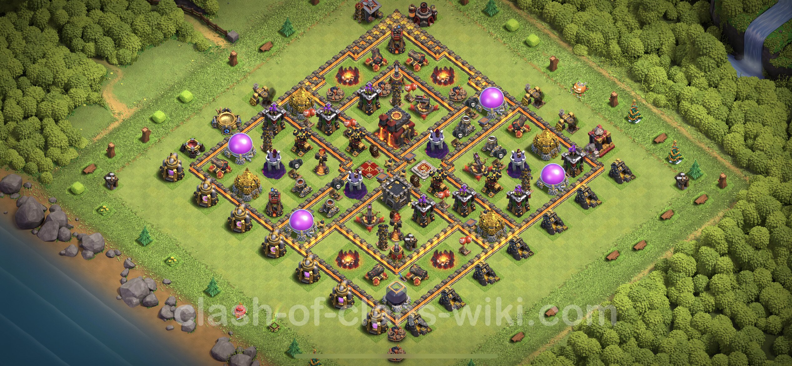 Clash Of Clans Rathaus Lvl 10 Base Gute Farm Base Rathaus Level 10 + Link, Anti Air / Dragon - COC Clash