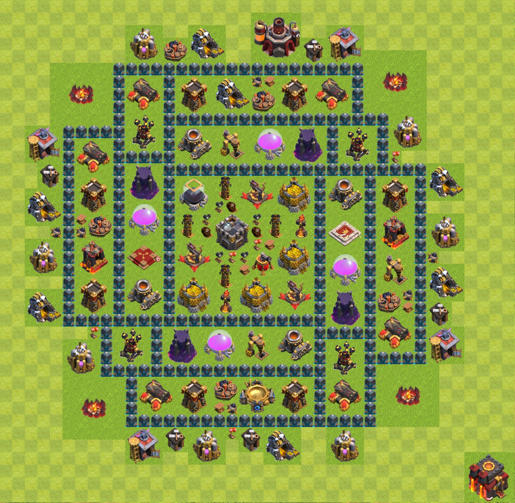 Farming Base TH10 - plan / layout / design - Clash of Clans, #34.