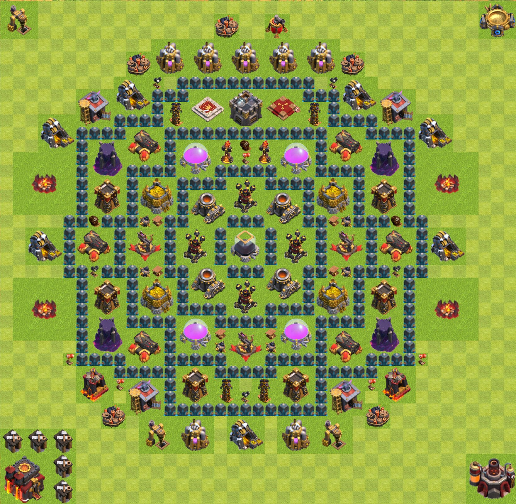 optimal layout clash of clans