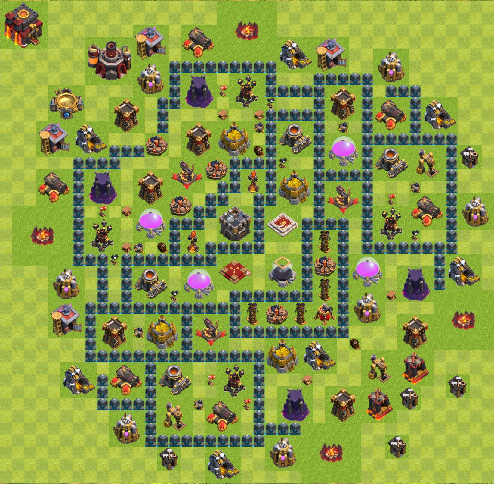 Farming Base TH10 - plan / layout / design - Clash of Clans, #46.