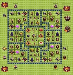 Base plan (layout), Town Hall Level 10 for farming (#20)