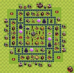 Base plan (layout), Town Hall Level 10 for farming (#34)