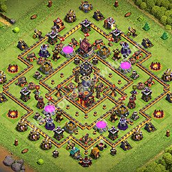 Farming Base Village HDV 10 + Lien (Link), Anti tout, Hybride 2026 - Hôtel de Ville 10 Base Copier, #75