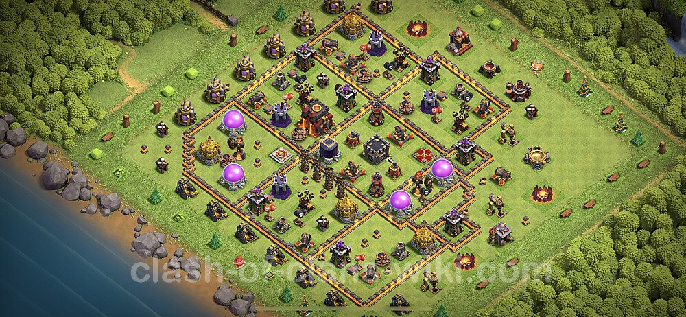 Base plan TH10 Max Levels with Link, Anti 3 Stars for Farming 2023, #1192