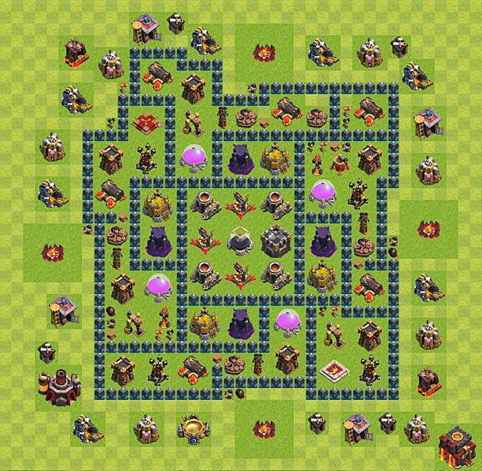 Base plan TH10 (design / layout) for Farming, #23