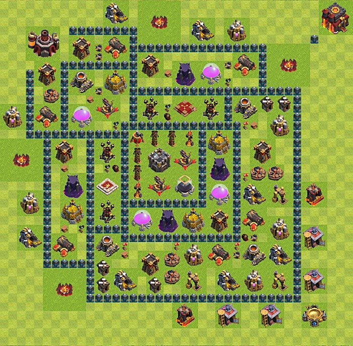 Base plan TH10 (design / layout) for Farming, #25