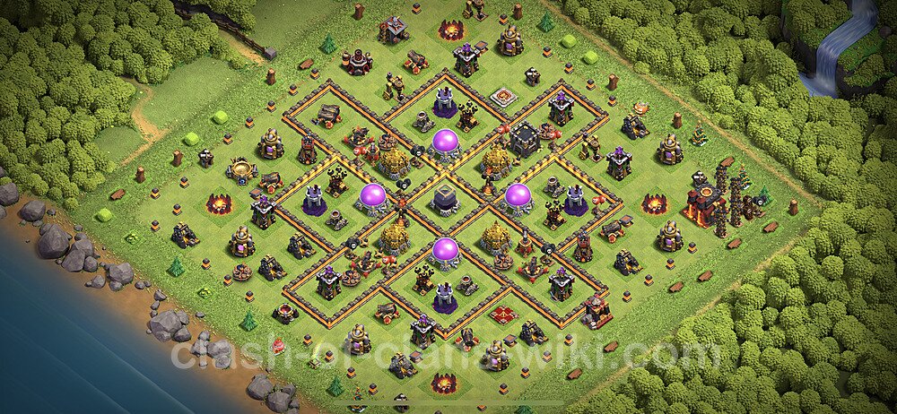 Base plan TH10 Max Levels with Link for Farming 2023, #268