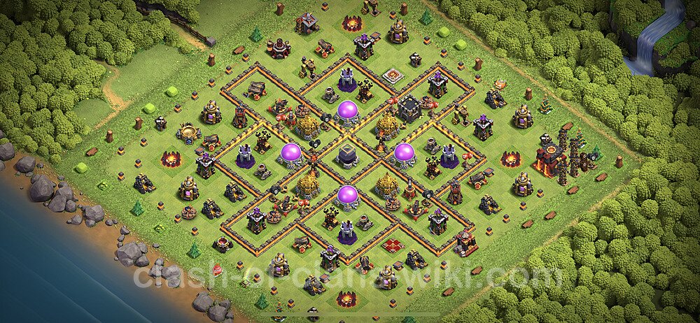 Base plan TH10 Max Levels with Link for Farming, #268