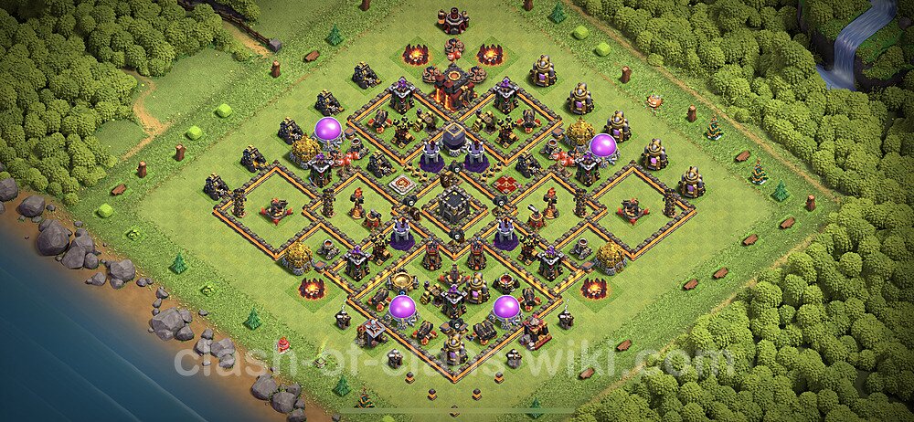 Base plan TH10 Max Levels with Link for Farming 2023, #270