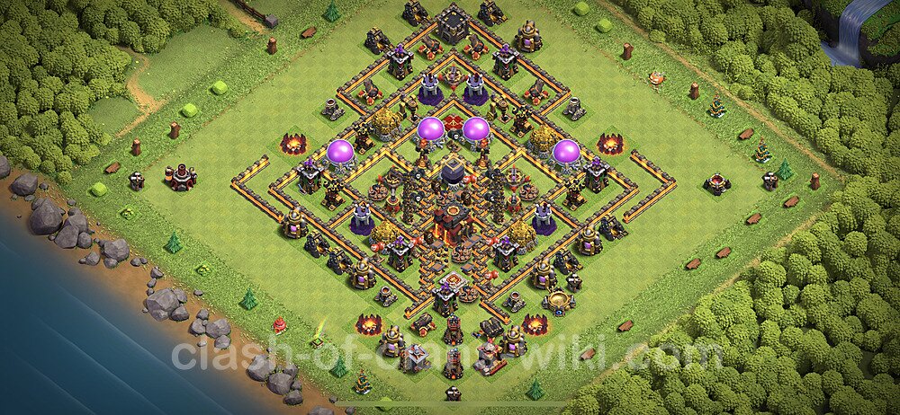Base plan TH10 (design / layout) with Link, Anti Everything for Farming 2023, #275
