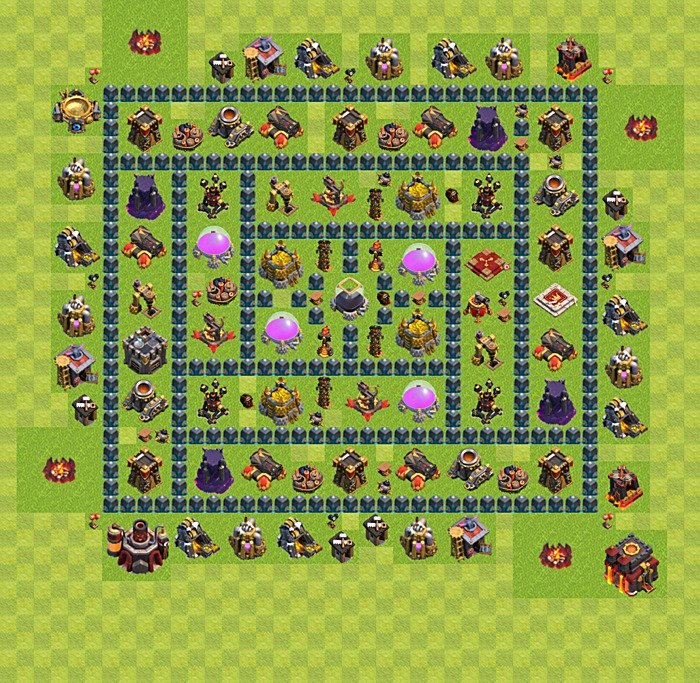Diseño de aldea para farming Ayuntamiento 10 - COC TH10 Perfecta Distribucion, #28