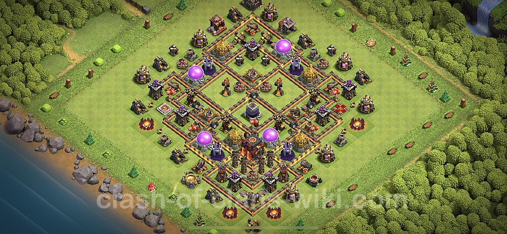 Base plan TH10 Max Levels with Link for Farming 2023, #280