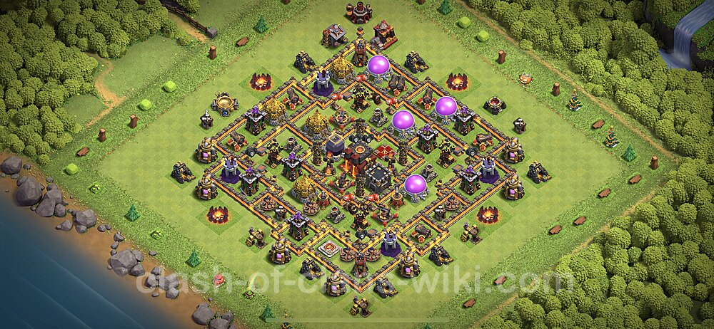 Base plan TH10 (design / layout) with Link, Hybrid for Farming 2023, #287