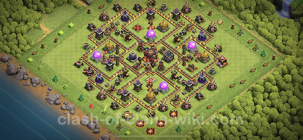 Base plan TH10 (design / layout) with Link, Hybrid for Farming 2023, #295