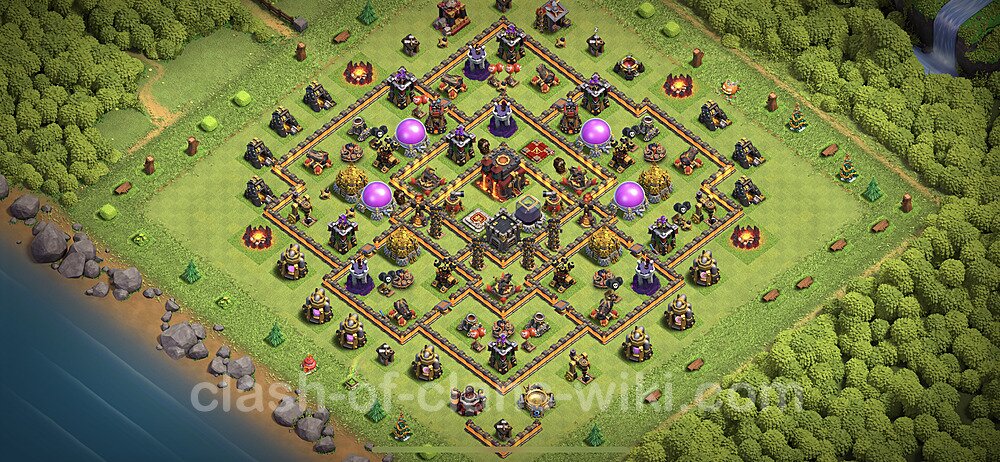 Base plan TH10 (design / layout) with Link, Hybrid for Farming 2023, #301