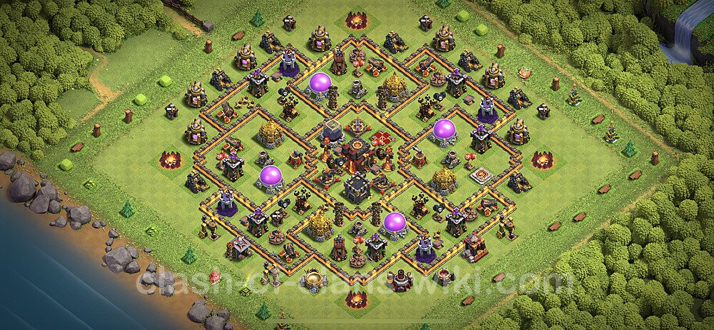 Base plan TH10 (design / layout) with Link, Hybrid for Farming 2023, #302