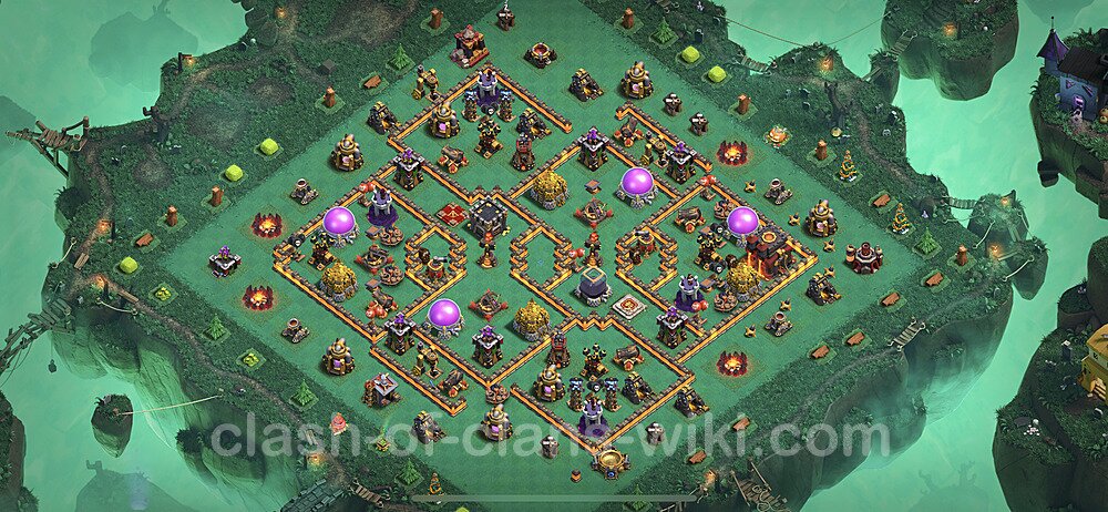Base plan TH10 (design / layout) with Link, Hybrid for Farming 2023, #304