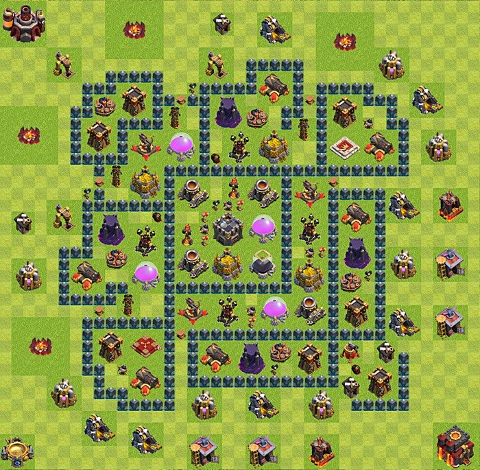 Diseño de aldea para farming Ayuntamiento 10 - COC TH10 Perfecta Distribucion, #32