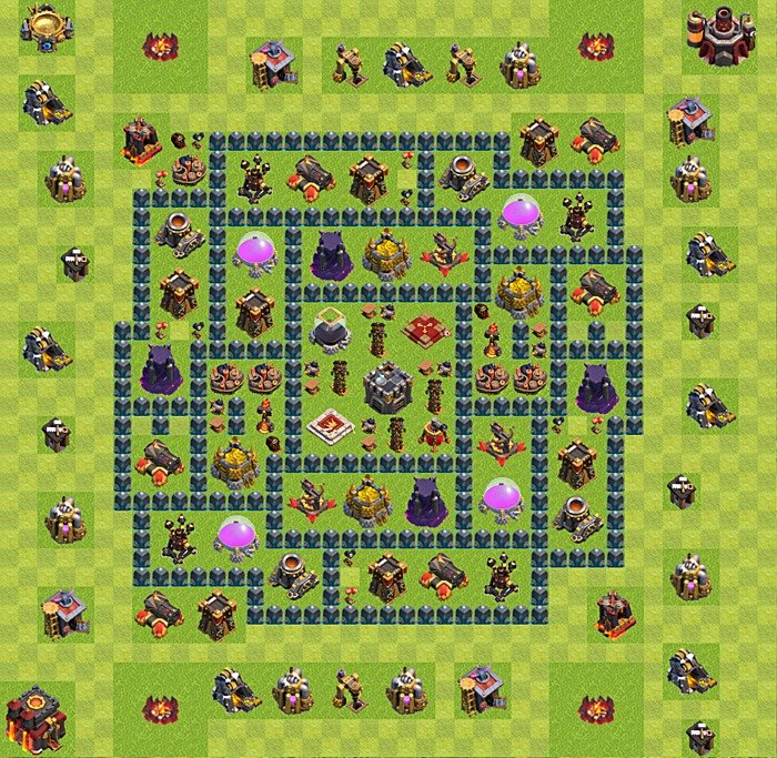 Base plan TH10 (design / layout) for Farming, #37