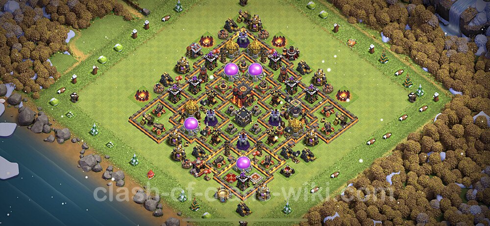 Base plan TH10 Max Levels with Link, Anti 3 Stars for Farming 2023, #833