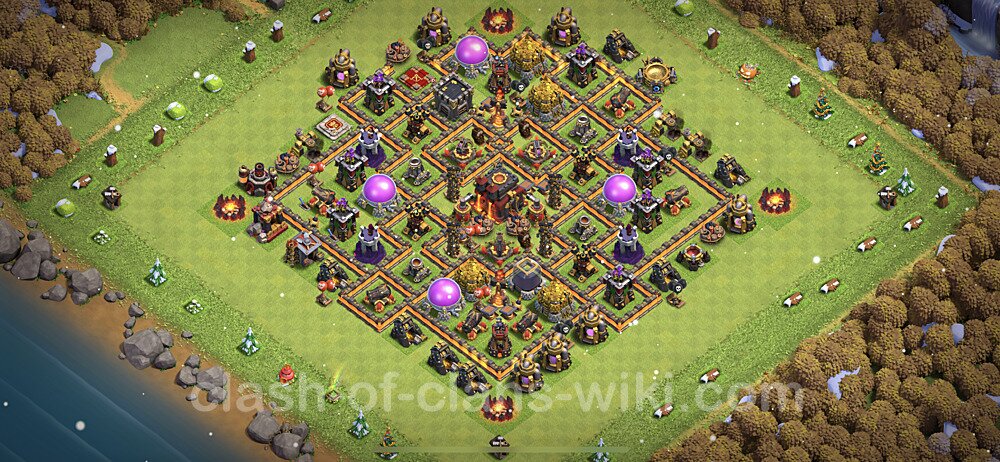 Base plan TH10 (design / layout) with Link, Anti 3 Stars, Anti Everything for Farming 2023, #880