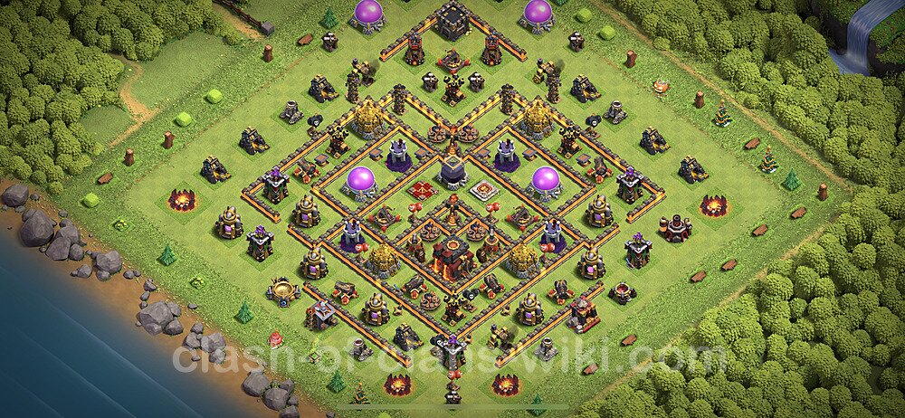 Base plan TH10 Max Levels with Link for Farming 2023, #90