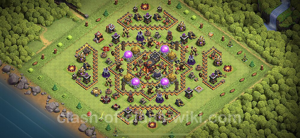 Base plan TH10 Max Levels with Link, Anti 3 Stars, Anti Everything for Farming 2023, #94