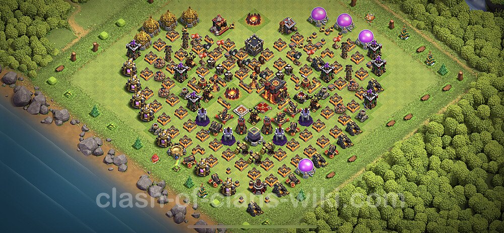 TH10 Troll Base Plan with Link, Copy Town Hall 10 Funny Art Layout 2023, #1