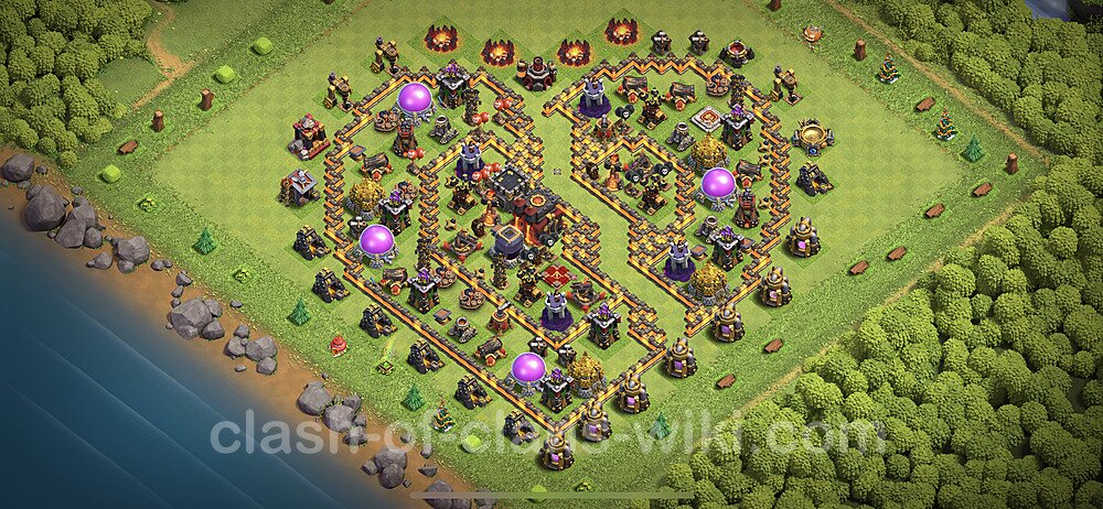 TH10 Troll Base Plan with Link, Copy Town Hall 10 Funny Art Layout 2023, #13