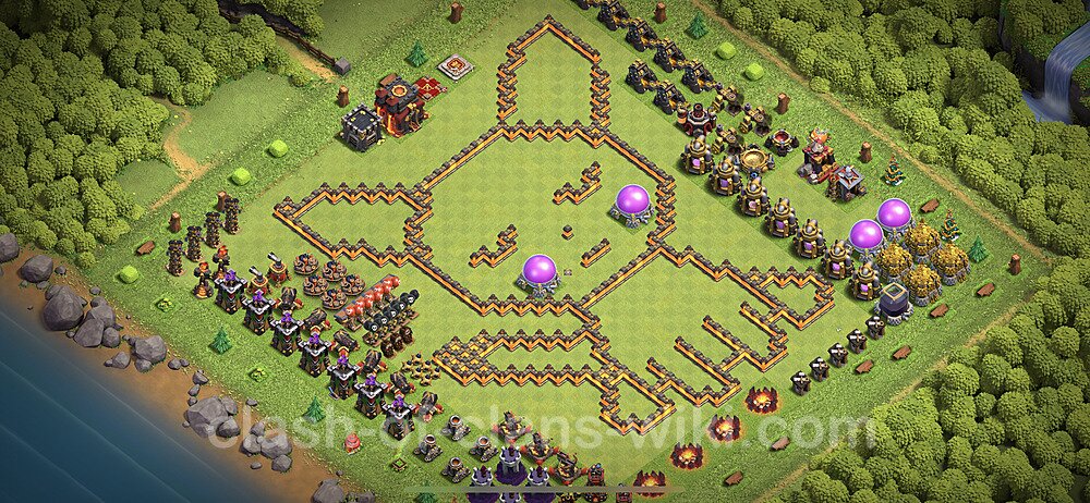 TH10 Troll Base Plan with Link, Copy Town Hall 10 Funny Art Layout 2023, #14
