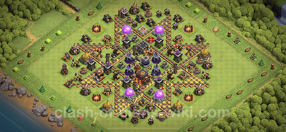 TH10 Troll Base Plan with Link, Copy Town Hall 10 Funny Art Layout 2023, #18