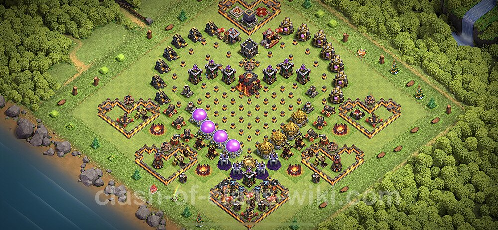 TH10 Troll Base Plan with Link, Copy Town Hall 10 Funny Art Layout 2023, #4