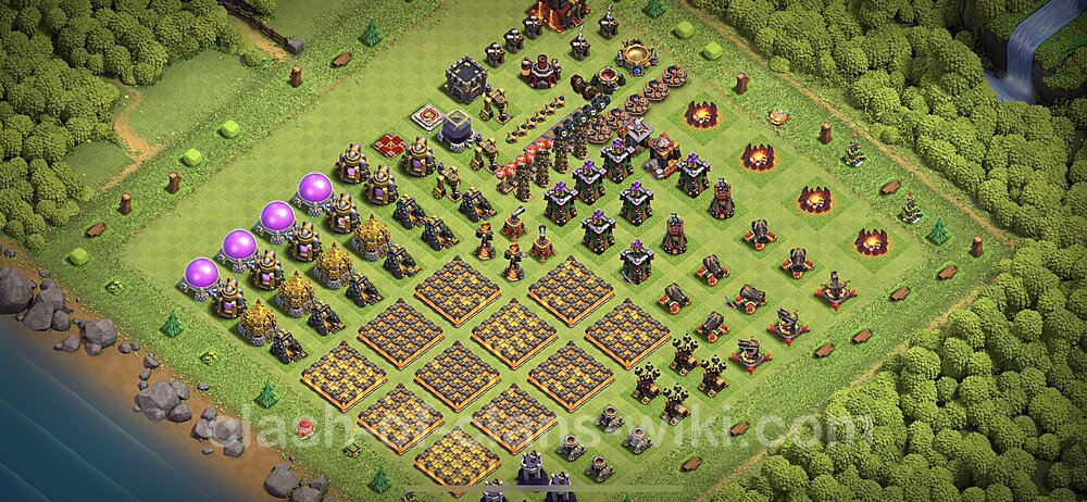 TH10 Troll Base Plan with Link, Copy Town Hall 10 Funny Art Layout 2023, #5