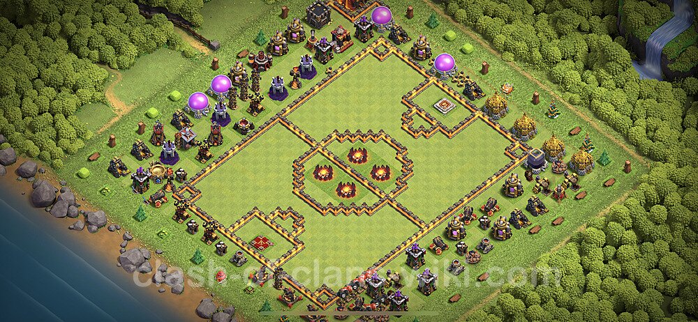TH10 Troll Base Plan with Link, Copy Town Hall 10 Funny Art Layout 2023, #6