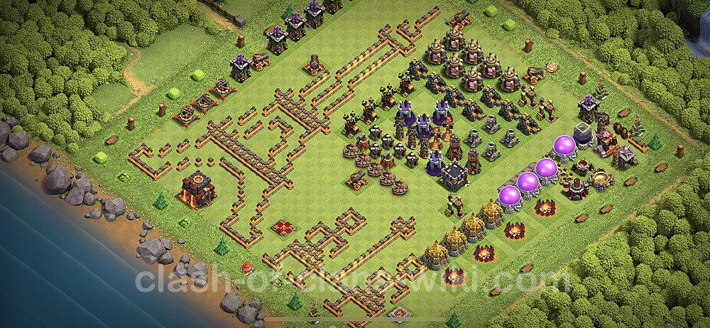 TH10 Troll Base Plan with Link, Copy Town Hall 10 Funny Art Layout 2023, #7