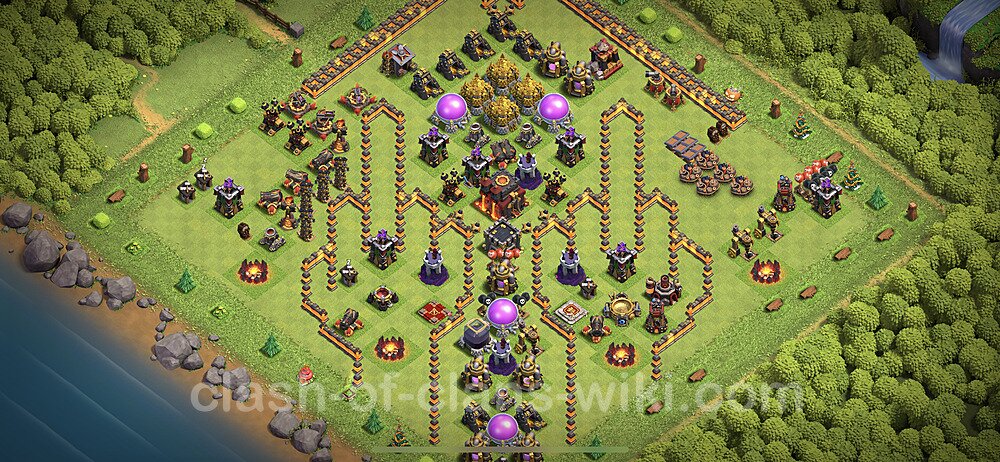 TH10 Troll Base Plan with Link, Copy Town Hall 10 Funny Art Layout 2023, #9