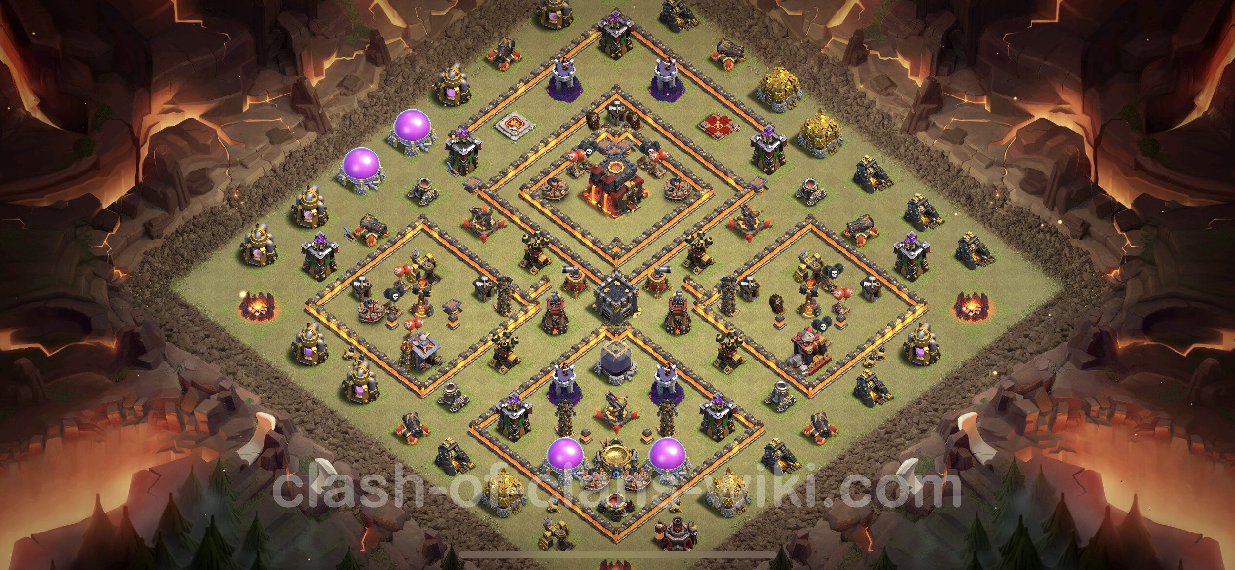 Meilleur Anti 3 Etoiles Base de Guerre HDV 10 gdc + Lien (Link), Anti