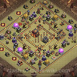 Base plan (layout), Town Hall Level 10 for clan wars (#123)