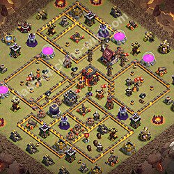 Municipio livello 10 Base di Guerra + Link, Anti Air / Dragon - Miglior Disposizione Villaggio COC 2026 TH10, #1415