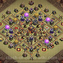 Base plan (layout), Town Hall Level 10 for clan wars (#17)