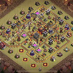 トロフィーコレクションの基本計画タウンホールレベル10, 異形1743