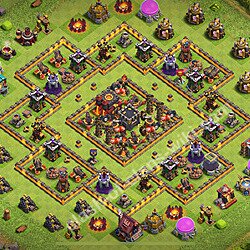 Top Anti 3 Etoiles Base de Guerre HDV 10 + Lien (Link) 2026 gdc - Hôtel de Ville 10 Base Copier, #3461