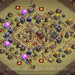 Base plan (layout), Town Hall Level 10 for clan wars (#70)
