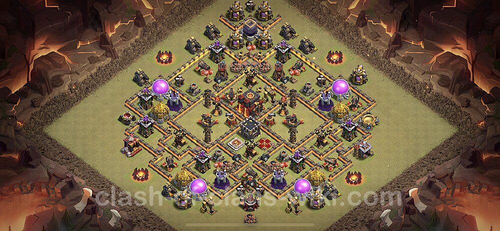 TH10 Max Levels War Base Plan with Link, Anti 3 Stars, Anti Everything, Copy Town Hall 10 CWL Design 2023, #15