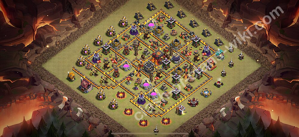 トロフィーコレクションの基本計画タウンホールレベル10, 異形1743