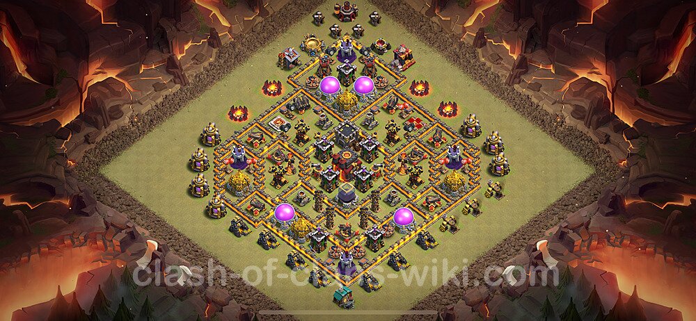 TH10 Max Levels War Base Plan with Link, Anti Everything, Copy Town Hall 10 CWL Design 2024, #1977