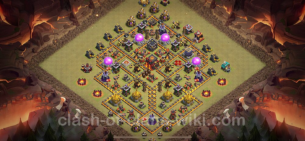 Die Anti 2 Sterne Clan War Base RH10 + Link, Anti Alles 2024 - COC Rathaus Level 10 Kriegsbase (CK / CW), #1978