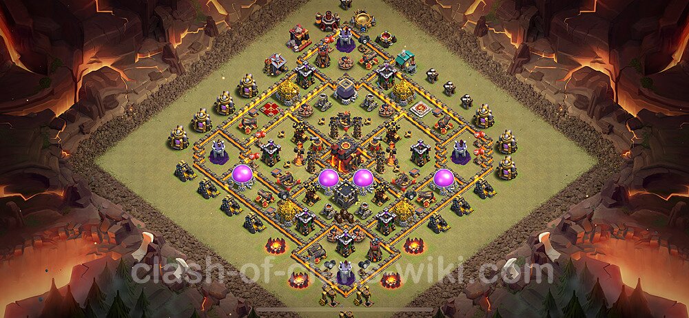 TH10 Max Levels War Base Plan with Link, Anti Everything, Copy Town Hall 10 CWL Design 2024, #1979