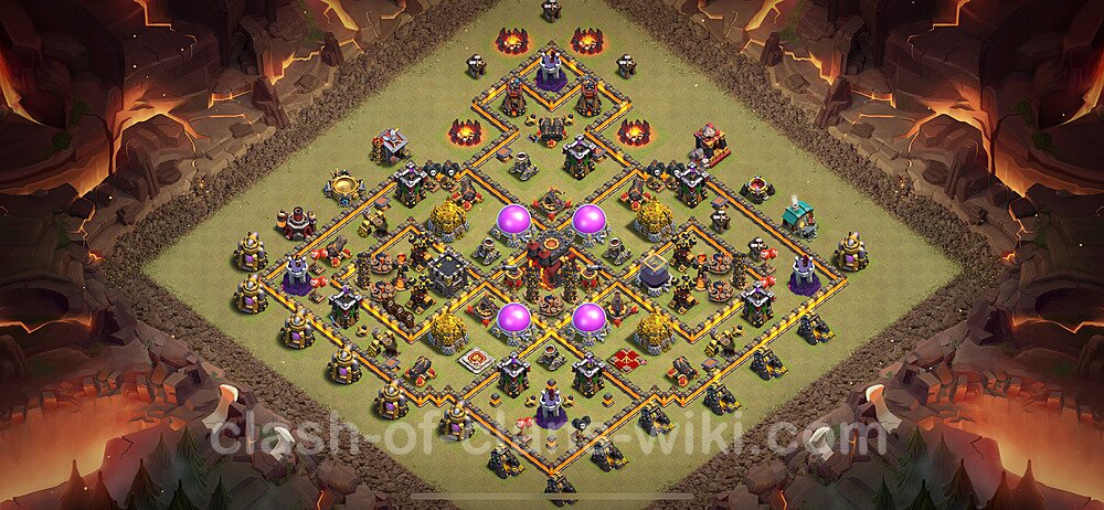 TH10 Max Levels War Base Plan with Link, Hybrid, Copy Town Hall 10 CWL Design 2024, #1984