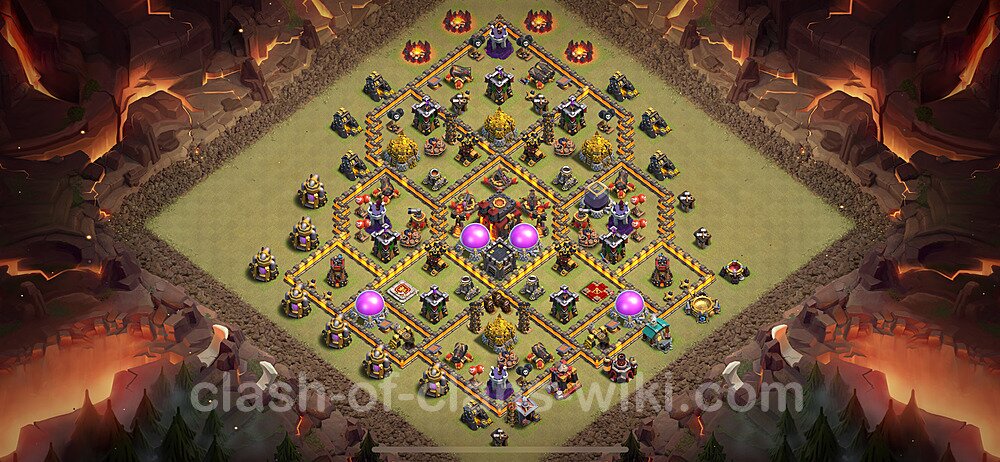 Die Anti 2 Sterne Clan War Base RH10 + Link, Anti Alles 2024 - COC Rathaus Level 10 Kriegsbase (CK / CW), #1990